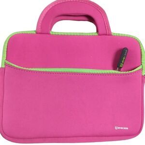 Evecase Kids Tablet Bag: Pink With Green Accents